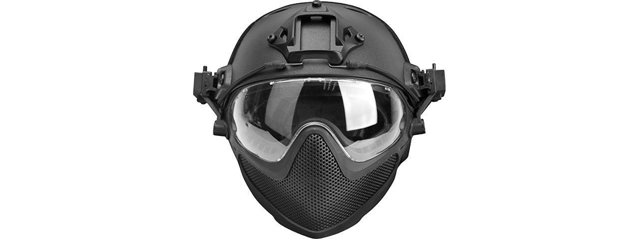 G-Force Pilot Full Face Helmet w/ Steel Mesh Face Guard