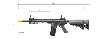 Lancer Tactical Gen 2 10" Keymod M4 Carbine Airsoft AEG Rifle