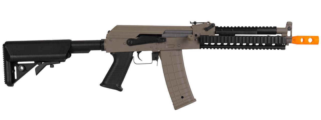 Lancer Tactical LT-10T Beta Project Tactical AK RIS AEG Metal Gear/Polymer Body in Dark Earth