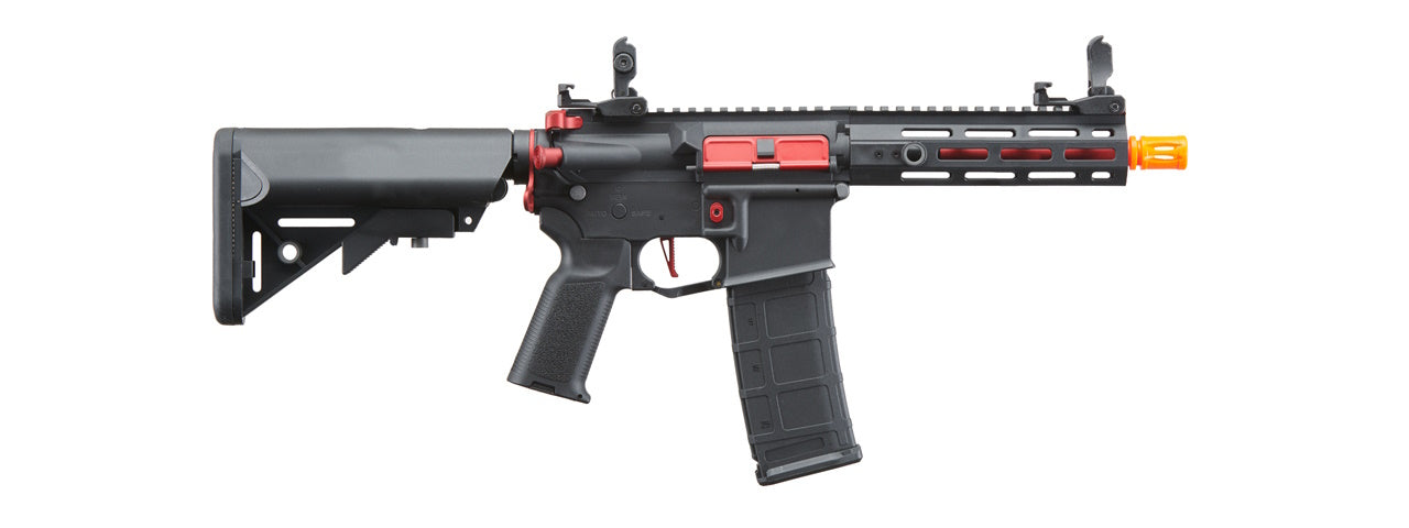 Lancer Tactical Gen 2 Hellion M-LOK 7" Airsoft M4 AEG (Color: Black & Red)(Battery and Charger Included)