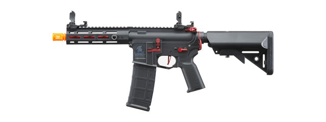 Lancer Tactical Gen 2 Hellion M-LOK 7" Airsoft M4 AEG (Color: Black & Red)(Battery and Charger Included)