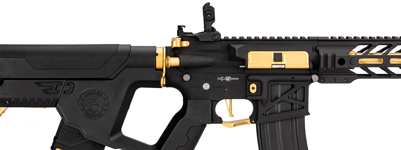 Lancer Tactical Enforcer BATTLE HAWK 10" Skeleton AEG w/ Alpha Stock, Gold